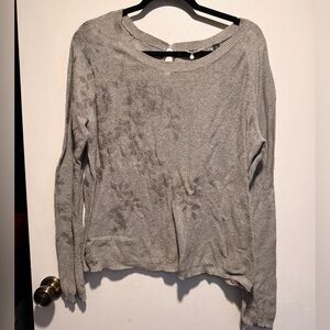 Anthropologie Floral Gray Women's Sweater